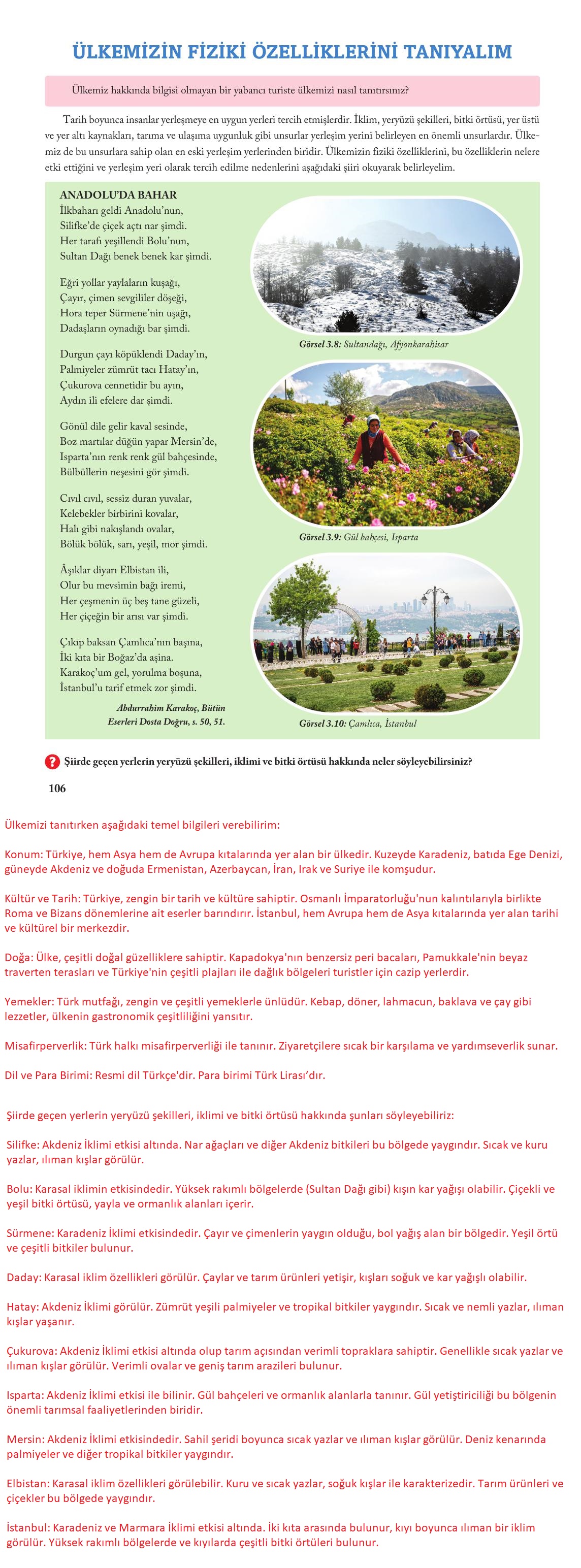 6. Sınıf Evos Yayınları Sosyal Bilgiler Ders Kitabı Sayfa 106 Cevapları