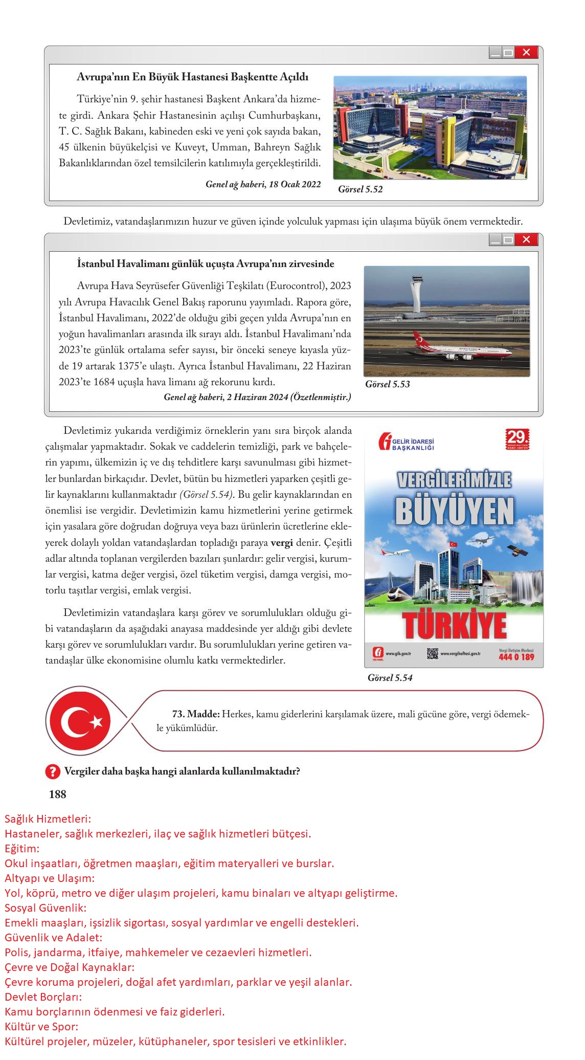 6. Sınıf Evos Yayınları Sosyal Bilgiler Ders Kitabı Sayfa 188 Cevapları