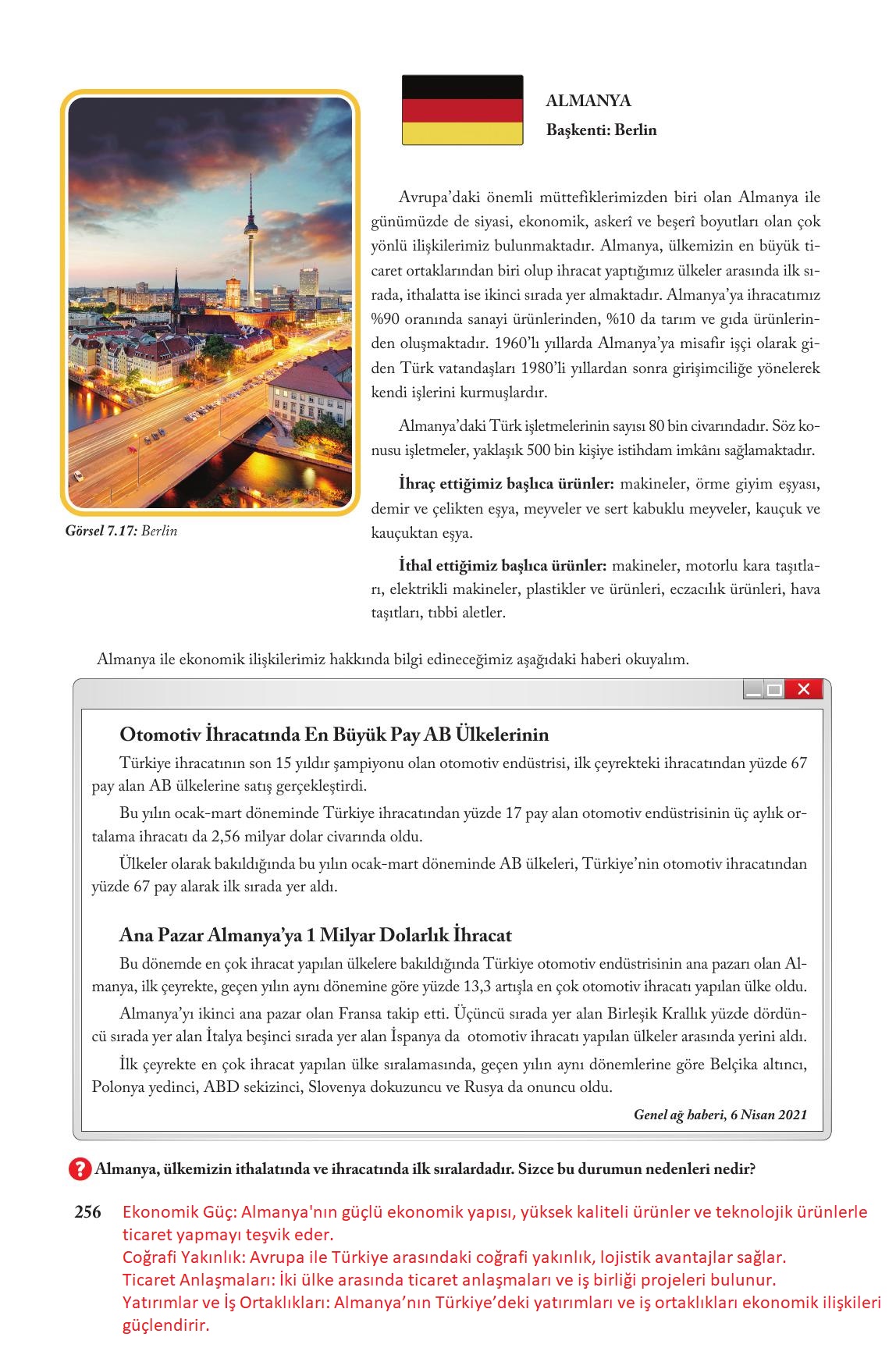 6. Sınıf Evos Yayınları Sosyal Bilgiler Ders Kitabı Sayfa 256 Cevapları