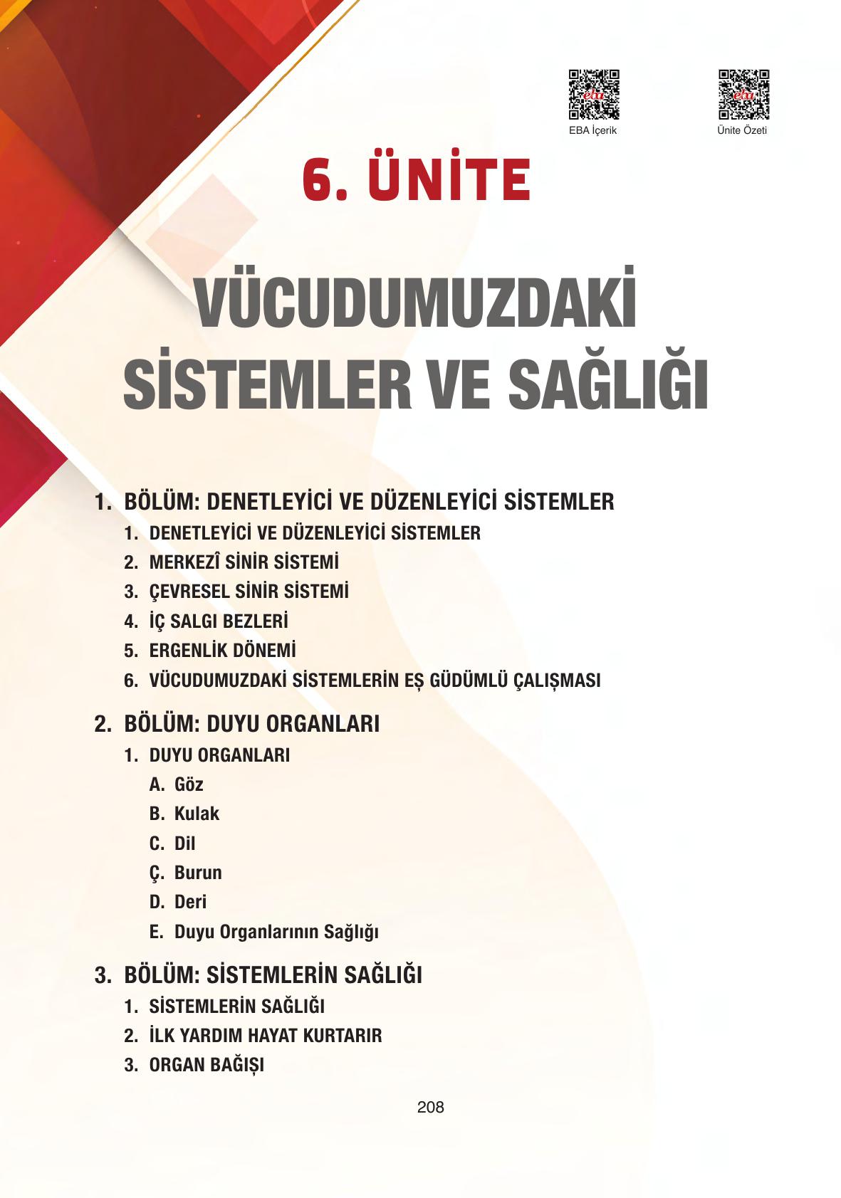 6. Sınıf Gün Yayınları Fen Bilimleri Ders Kitabı Sayfa 208 Cevapları