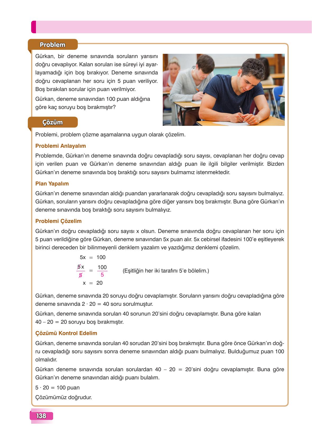 7. Sınıf Edat Yayınları Matematik Ders Kitabı Sayfa 138 Cevapları