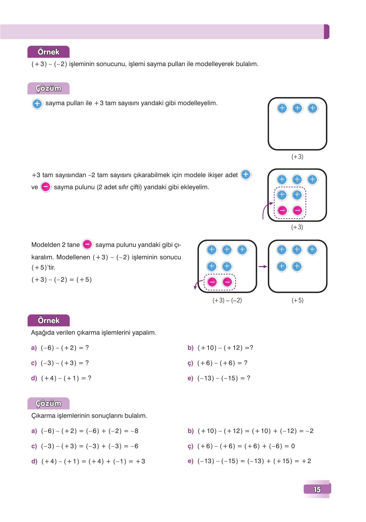 7. Sınıf Edat Yayınları Matematik Ders Kitabı Sayfa 15 Cevapları