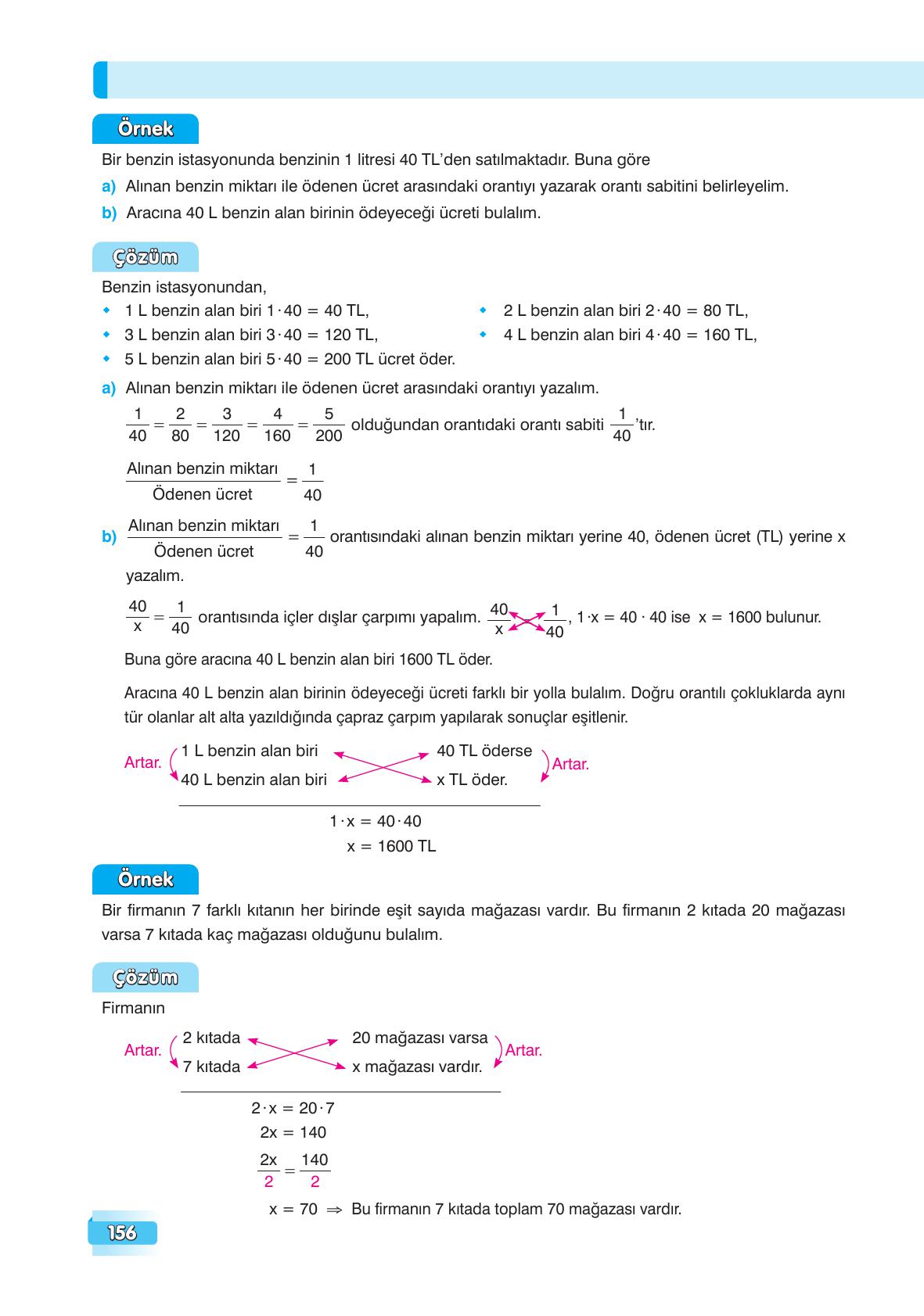 7. Sınıf Edat Yayınları Matematik Ders Kitabı Sayfa 156 Cevapları