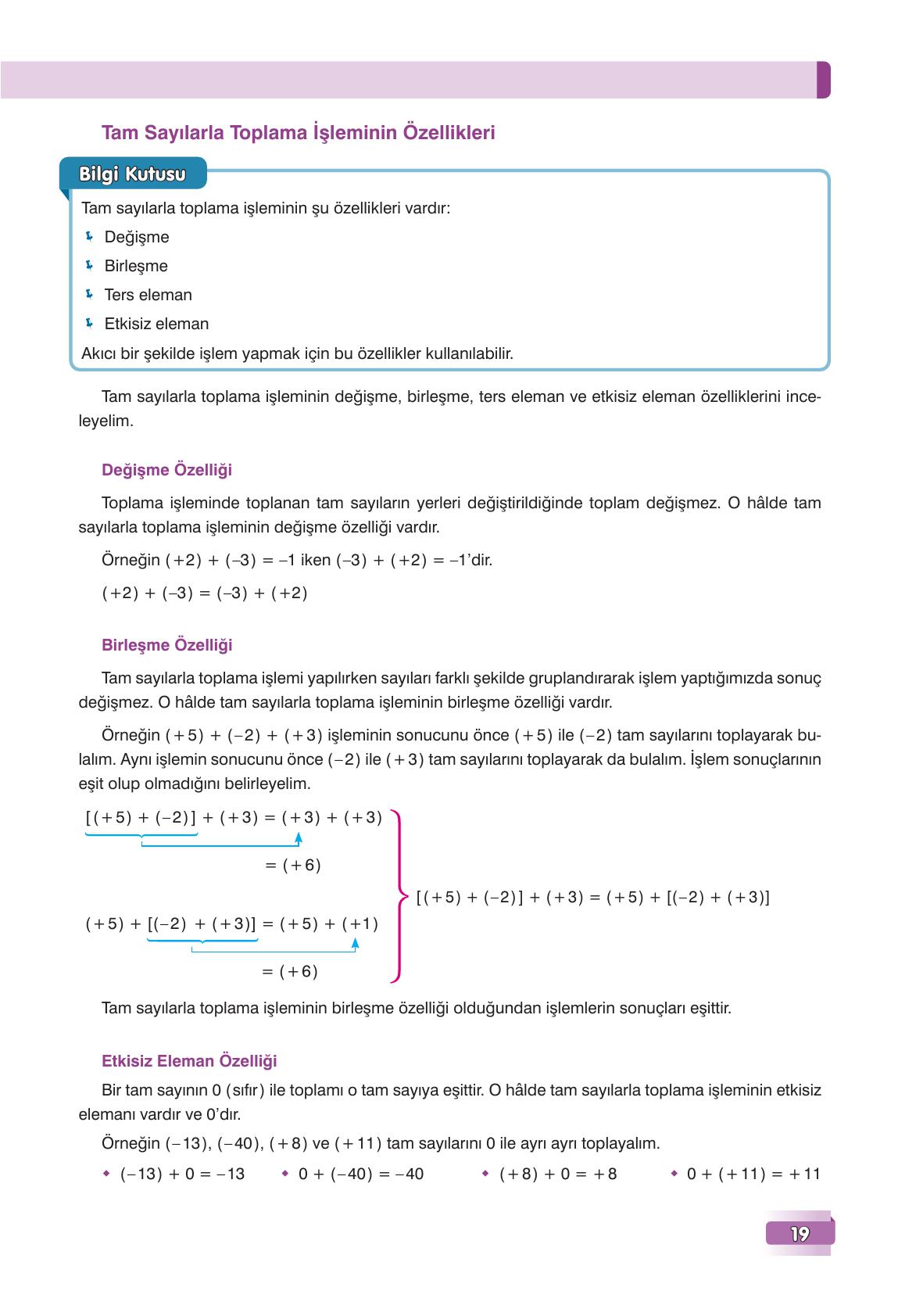 7. Sınıf Edat Yayınları Matematik Ders Kitabı Sayfa 19 Cevapları 7. Sınıf Edat Yayınları Matematik Ders Kitabı Sayfa 19 Cevapları