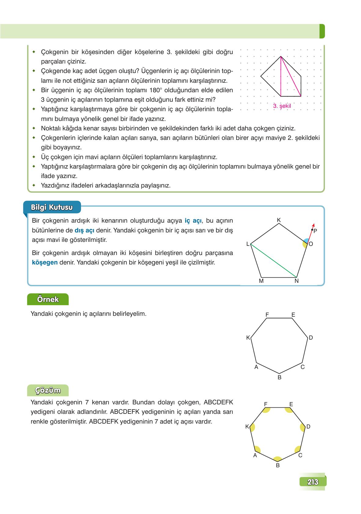 7. Sınıf Edat Yayınları Matematik Ders Kitabı Sayfa 213 Cevapları