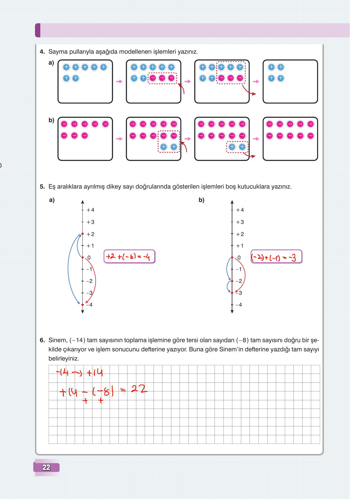 7. Sınıf Edat Yayınları Matematik Ders Kitabı Sayfa 22 Cevapları