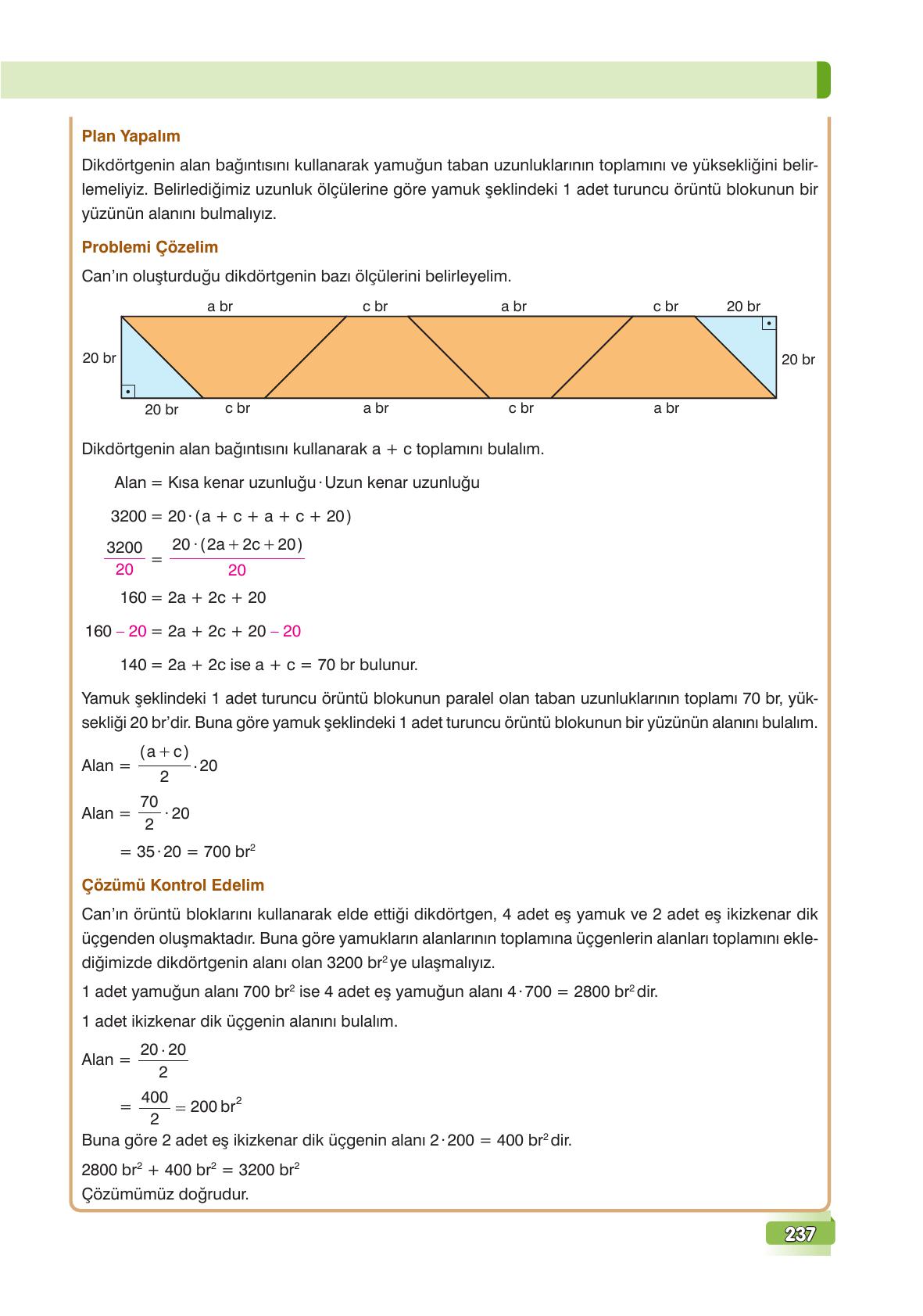 7. Sınıf Edat Yayınları Matematik Ders Kitabı Sayfa 237 Cevapları