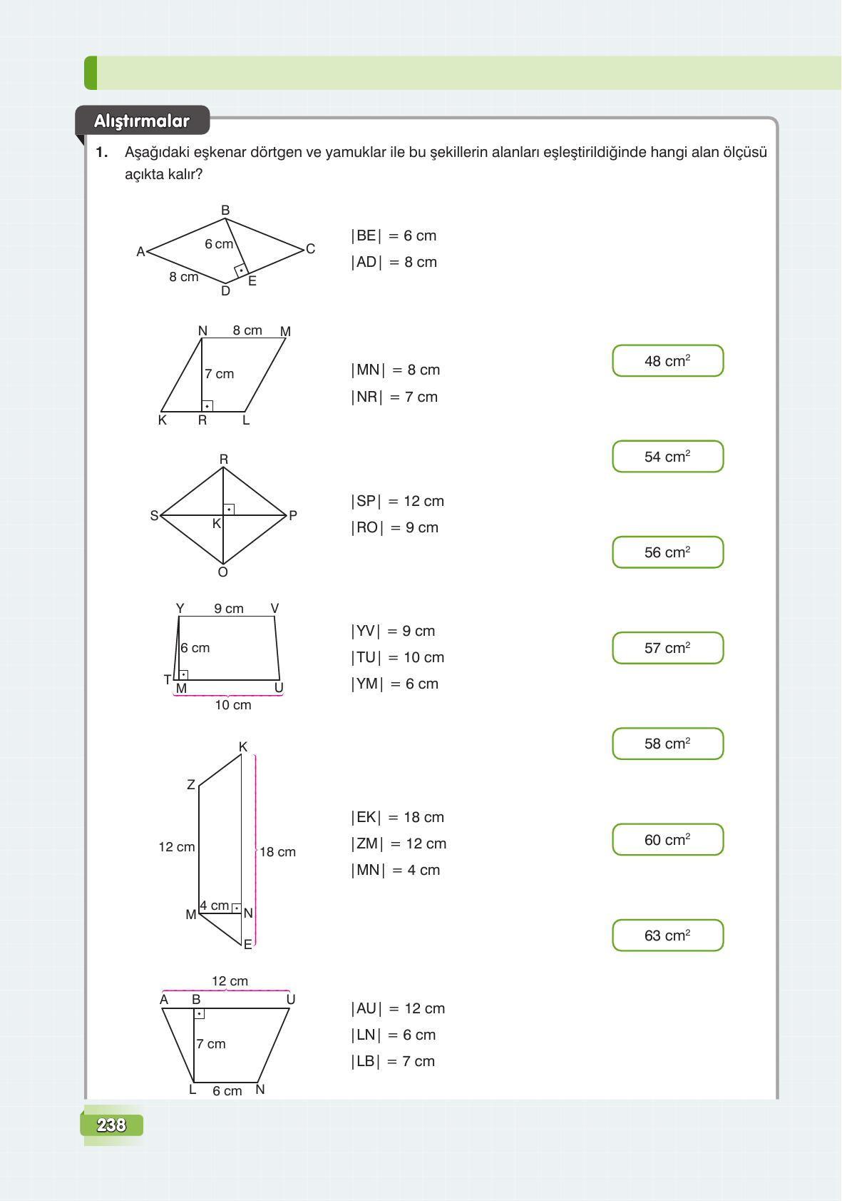 7. Sınıf Edat Yayınları Matematik Ders Kitabı Sayfa 238 Cevapları