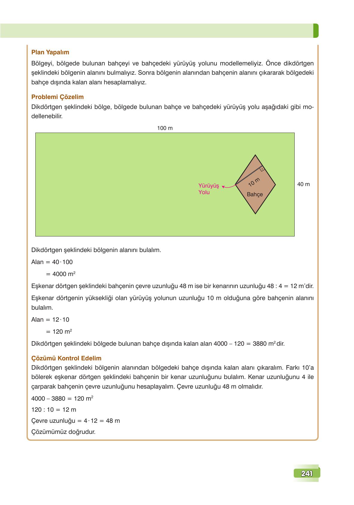7. Sınıf Edat Yayınları Matematik Ders Kitabı Sayfa 241 Cevapları 7. Sınıf Edat Yayınları Matematik Ders Kitabı Sayfa 241 Cevapları