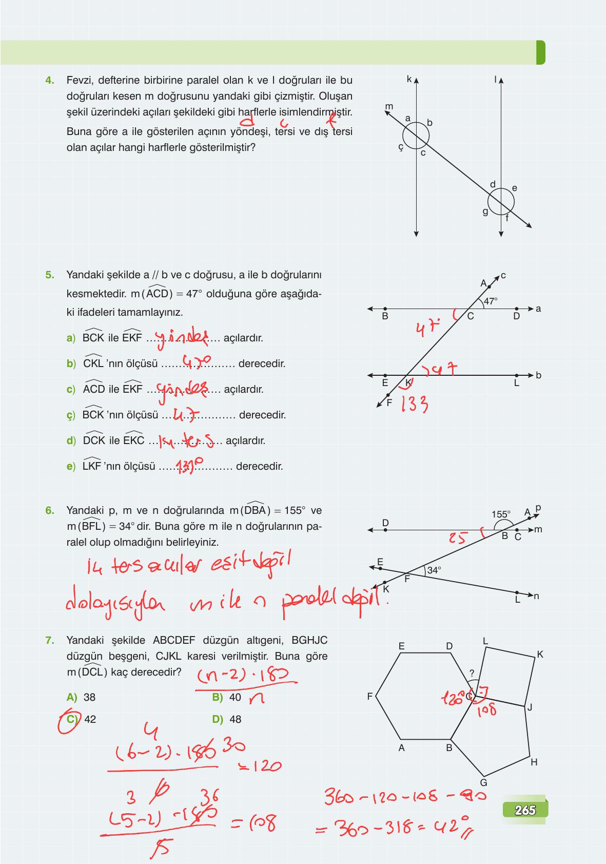 7. Sınıf Edat Yayınları Matematik Ders Kitabı Sayfa 265 Cevapları 7. Sınıf Edat Yayınları Matematik Ders Kitabı Sayfa 265 Cevapları