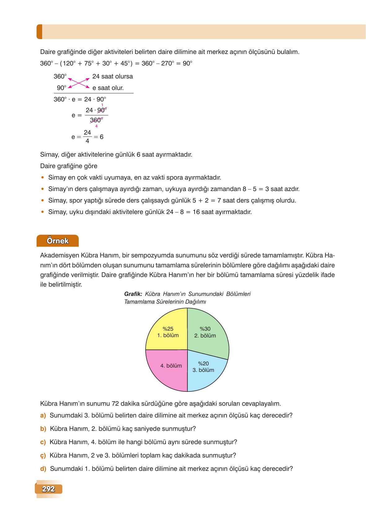 7. Sınıf Edat Yayınları Matematik Ders Kitabı Sayfa 292 Cevapları