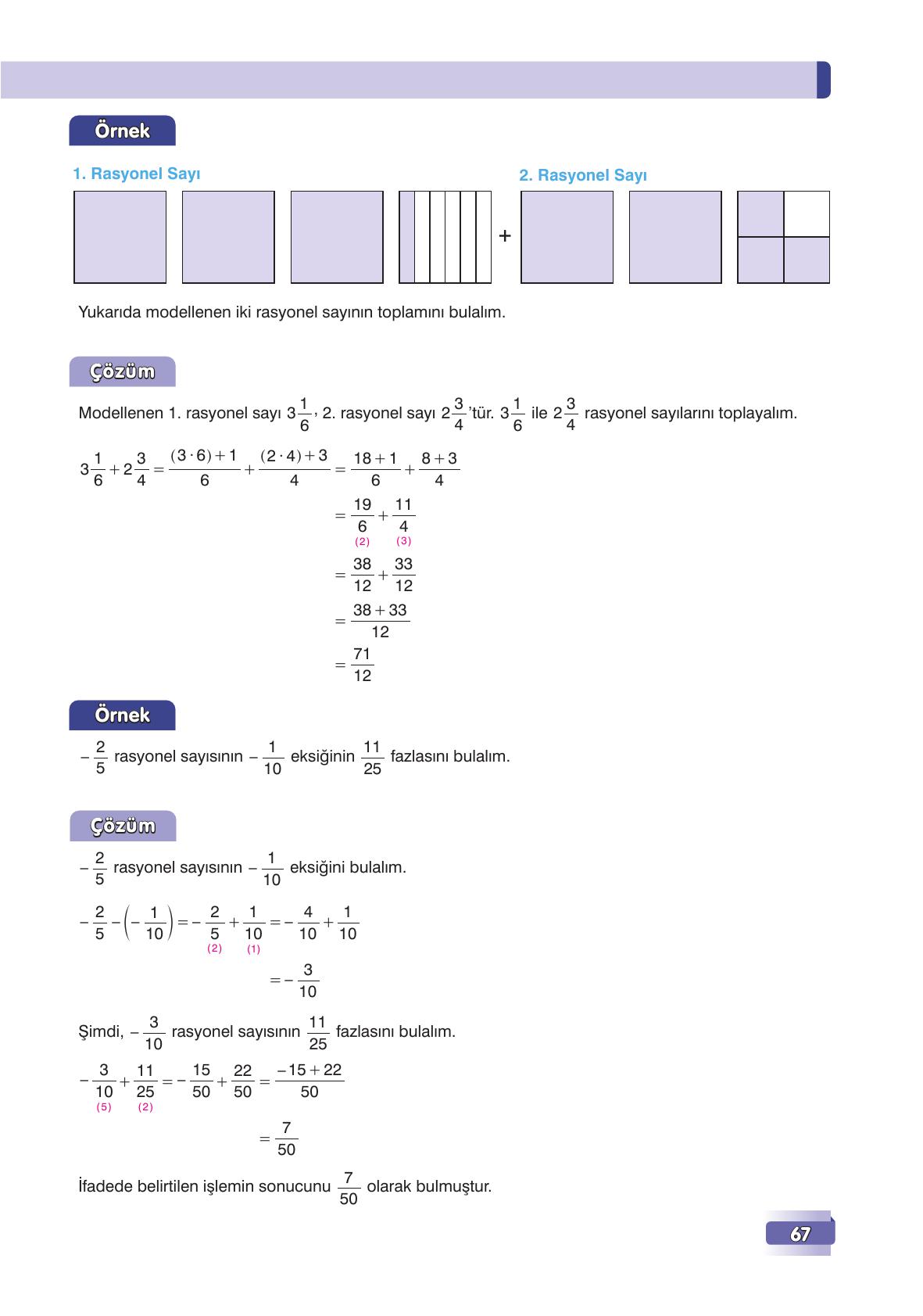 7. Sınıf Edat Yayınları Matematik Ders Kitabı Sayfa 67 Cevapları