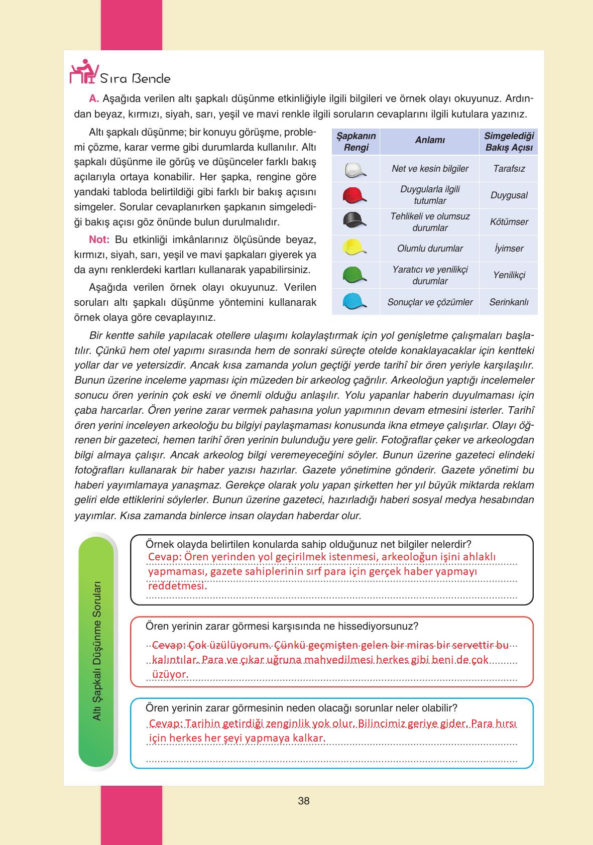 7. Sınıf Yıldırım Yayınları Sosyal Bilgiler Ders Kitabı Sayfa 38 Cevapları 7. Sınıf Yıldırım Yayınları Sosyal Bilgiler Ders Kitabı Sayfa 38 Cevapları
