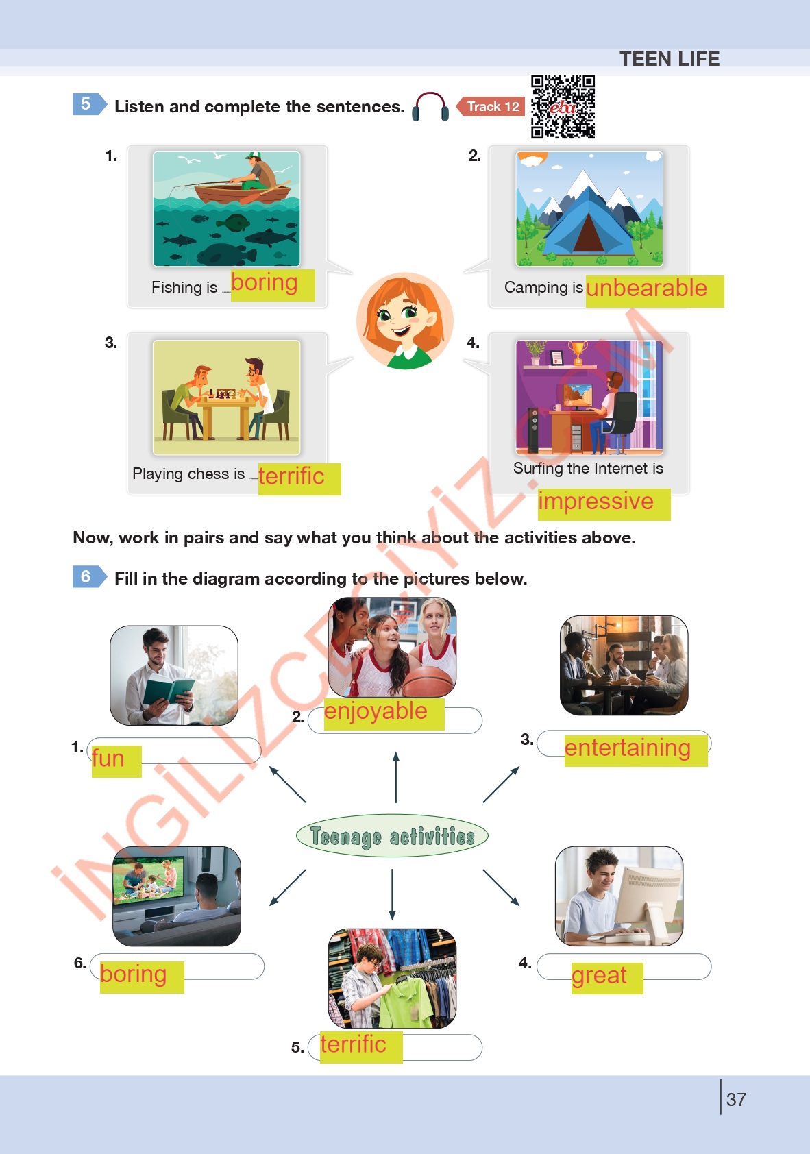 8. Sınıf Bilim Kültür Yayınları İngilizce Ders Kitabı Sayfa 37 Cevapları