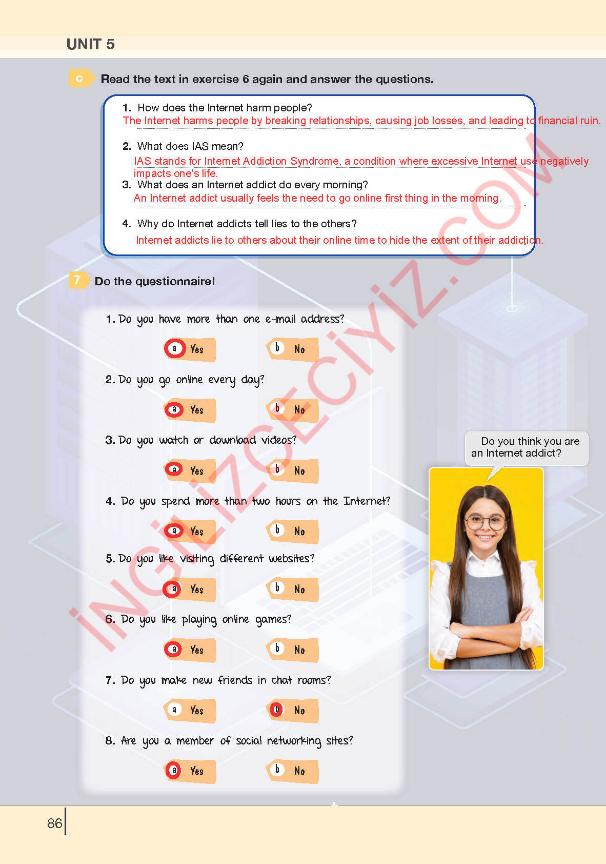 8. Sınıf Bilim Kültür Yayınları İngilizce Ders Kitabı Sayfa 86 Cevapları