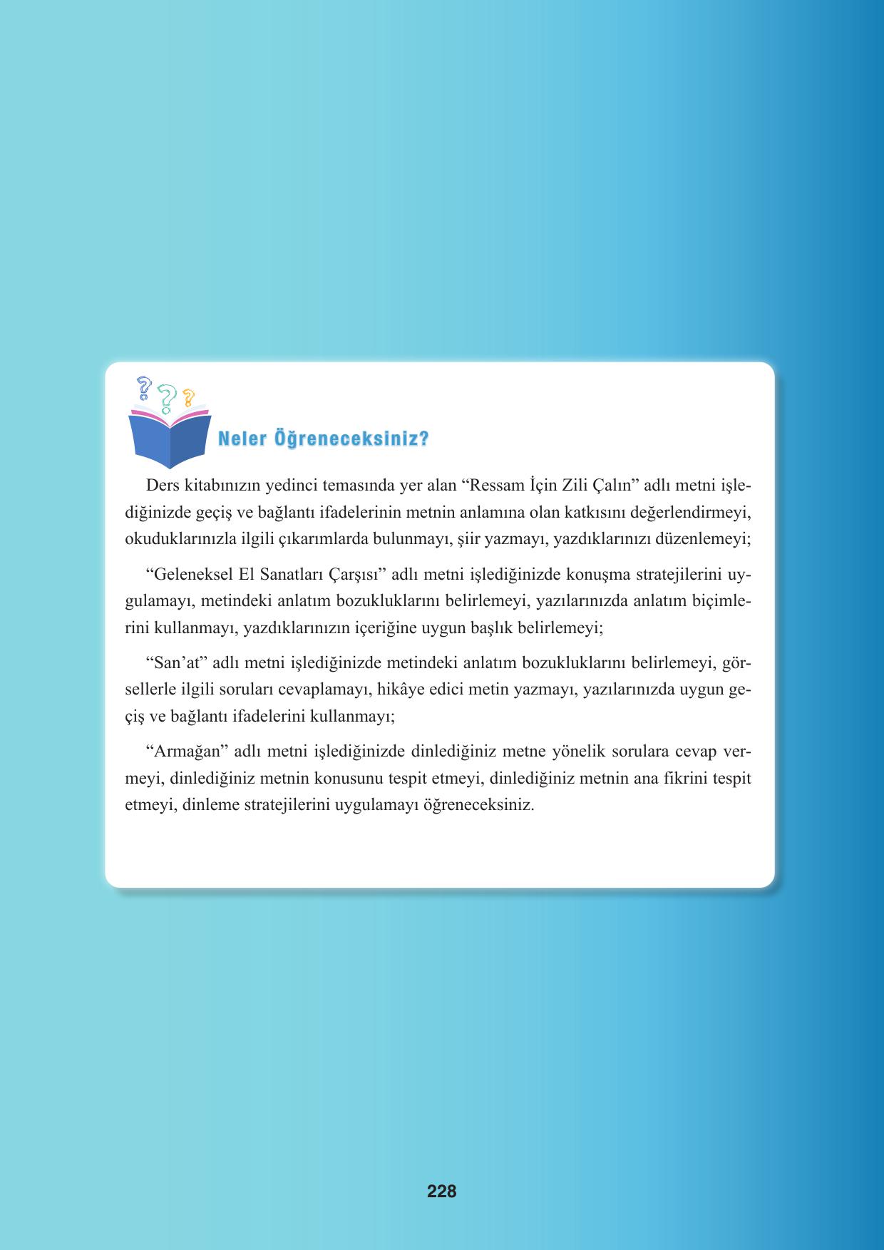 8. Sınıf Hecce Yayınları Türkçe Ders Kitabı Sayfa 228 Cevapları 8. Sınıf Hecce Yayınları Türkçe Ders Kitabı Sayfa 228 Cevapları