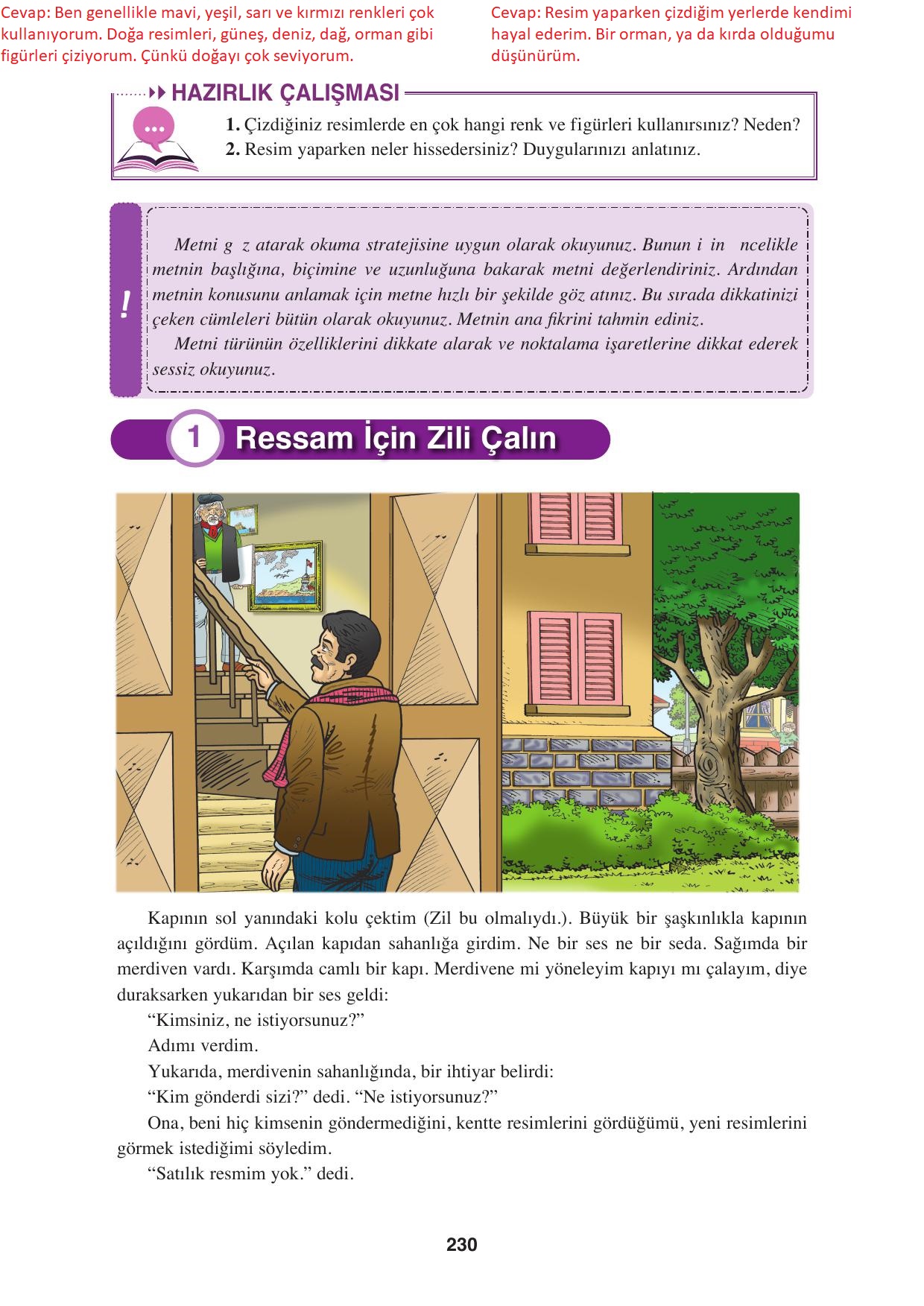 8. Sınıf Hecce Yayınları Türkçe Ders Kitabı Sayfa 230 Cevapları