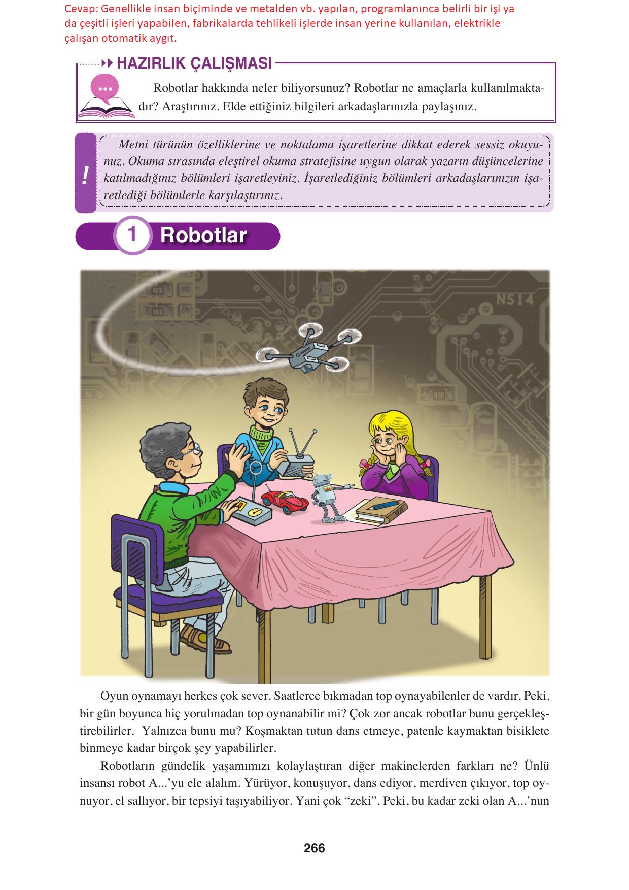 8. Sınıf Hecce Yayınları Türkçe Ders Kitabı Sayfa 266 Cevapları