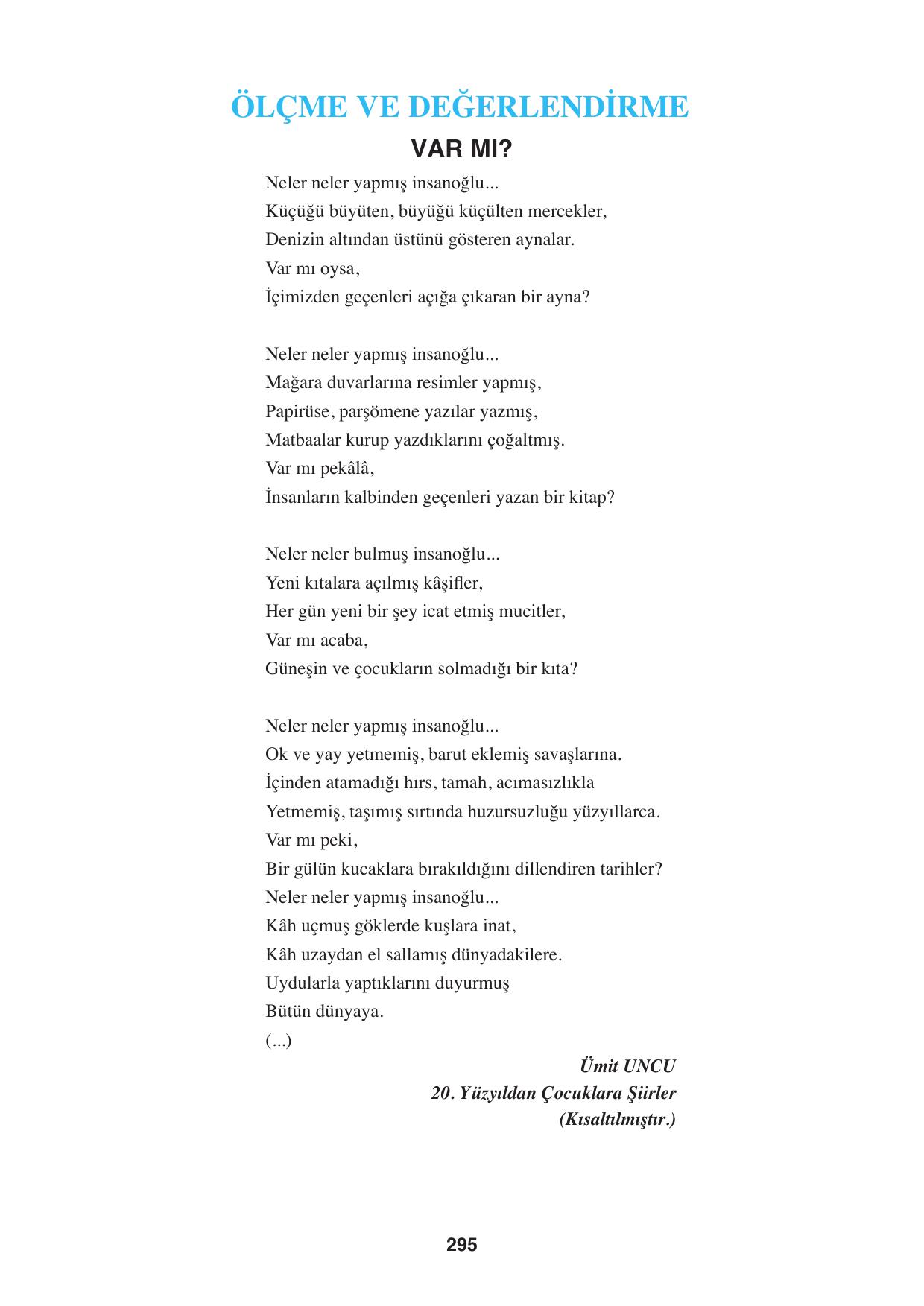 8. Sınıf Hecce Yayınları Türkçe Ders Kitabı Sayfa 295 Cevapları 8. Sınıf Hecce Yayınları Türkçe Ders Kitabı Sayfa 295 Cevapları