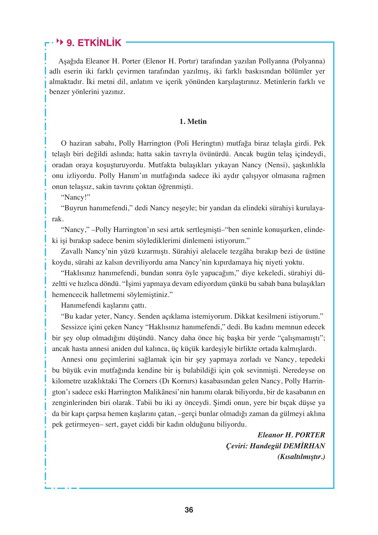 8. Sınıf Hecce Yayınları Türkçe Ders Kitabı Sayfa 36 Cevapları 8. Sınıf Hecce Yayınları Türkçe Ders Kitabı Sayfa 36 Cevapları