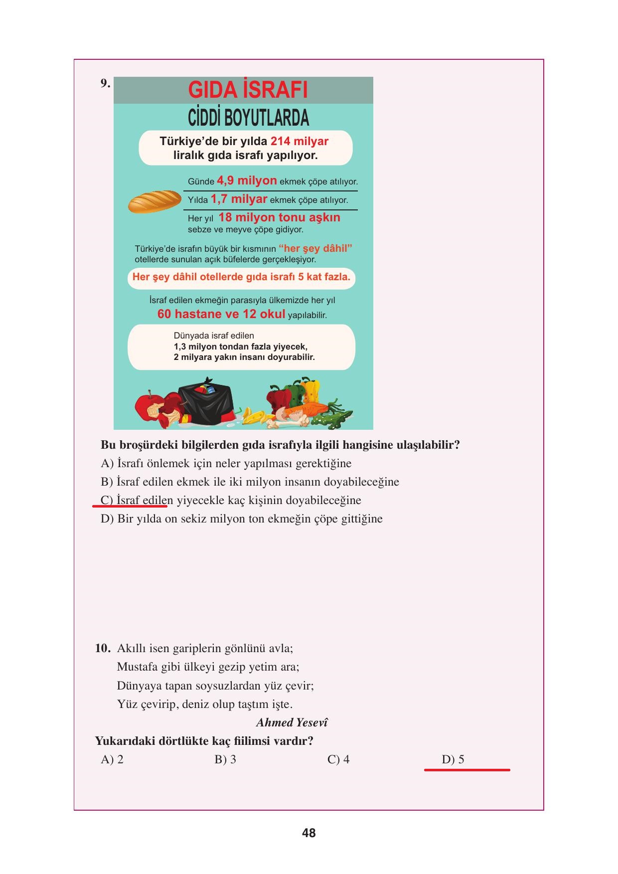 8. Sınıf Hecce Yayınları Türkçe Ders Kitabı Sayfa 48 Cevapları 8. Sınıf Hecce Yayınları Türkçe Ders Kitabı Sayfa 48 Cevapları