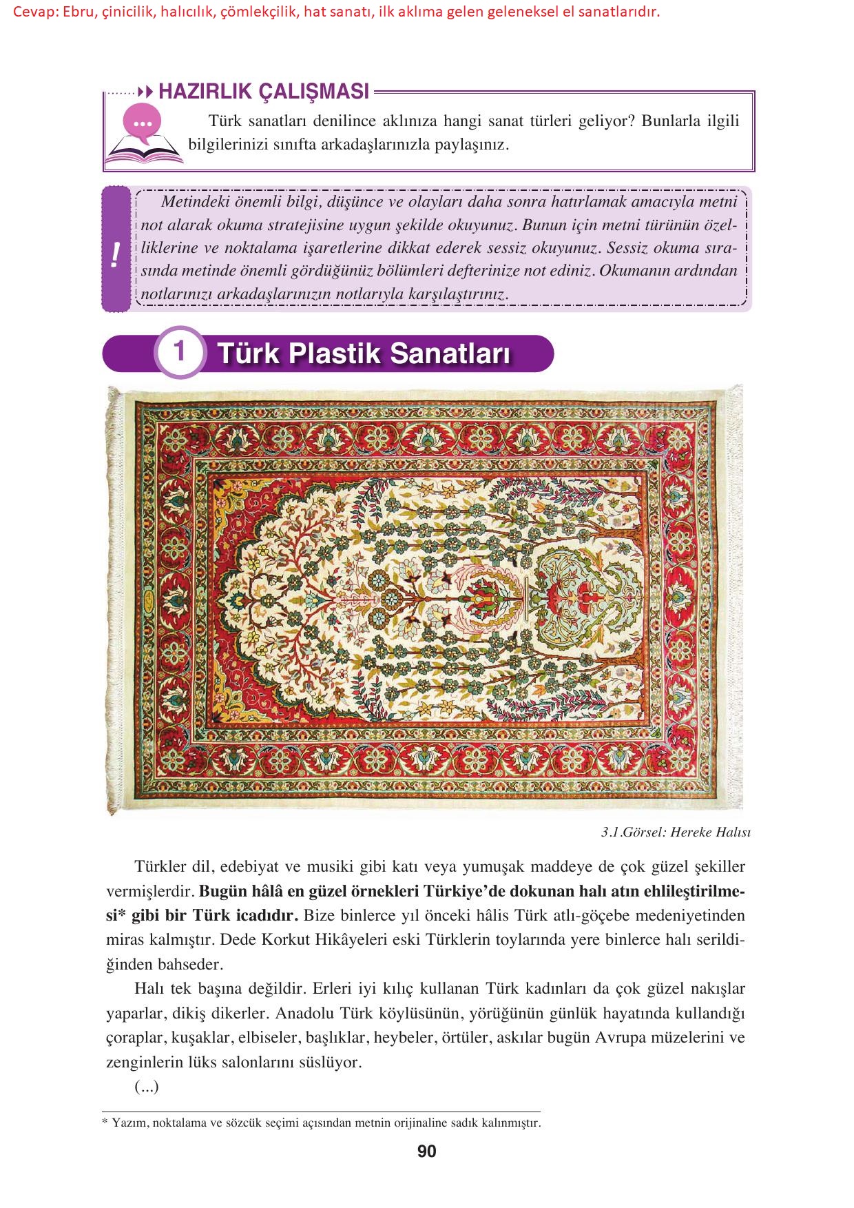 8. Sınıf Hecce Yayınları Türkçe Ders Kitabı Sayfa 90 Cevapları 8. Sınıf Hecce Yayınları Türkçe Ders Kitabı Sayfa 90 Cevapları