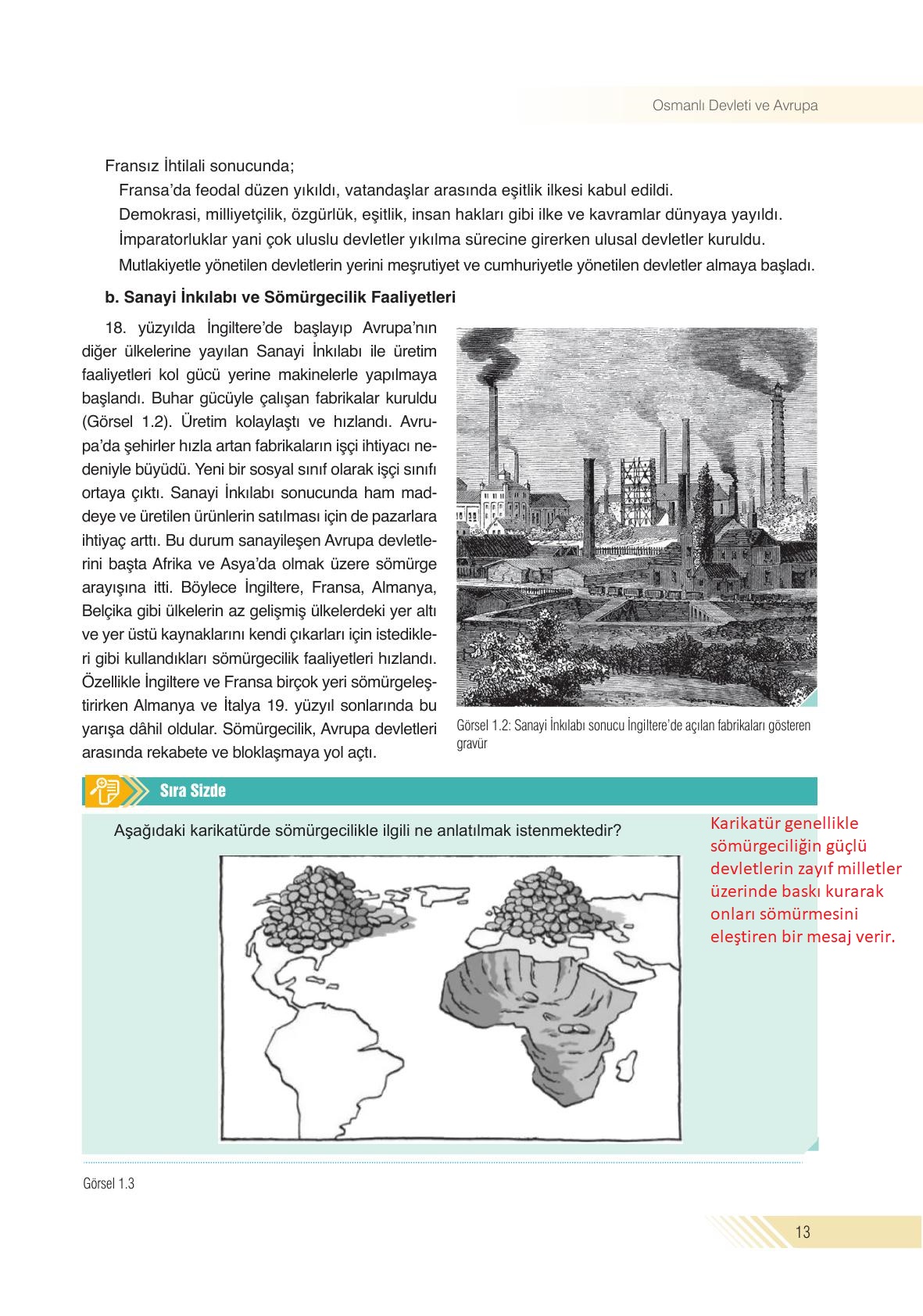 8. Sınıf Semih Ofset Sek Yayınları İnkılap Tarihi Ders Kitabı Sayfa 13 Cevapları