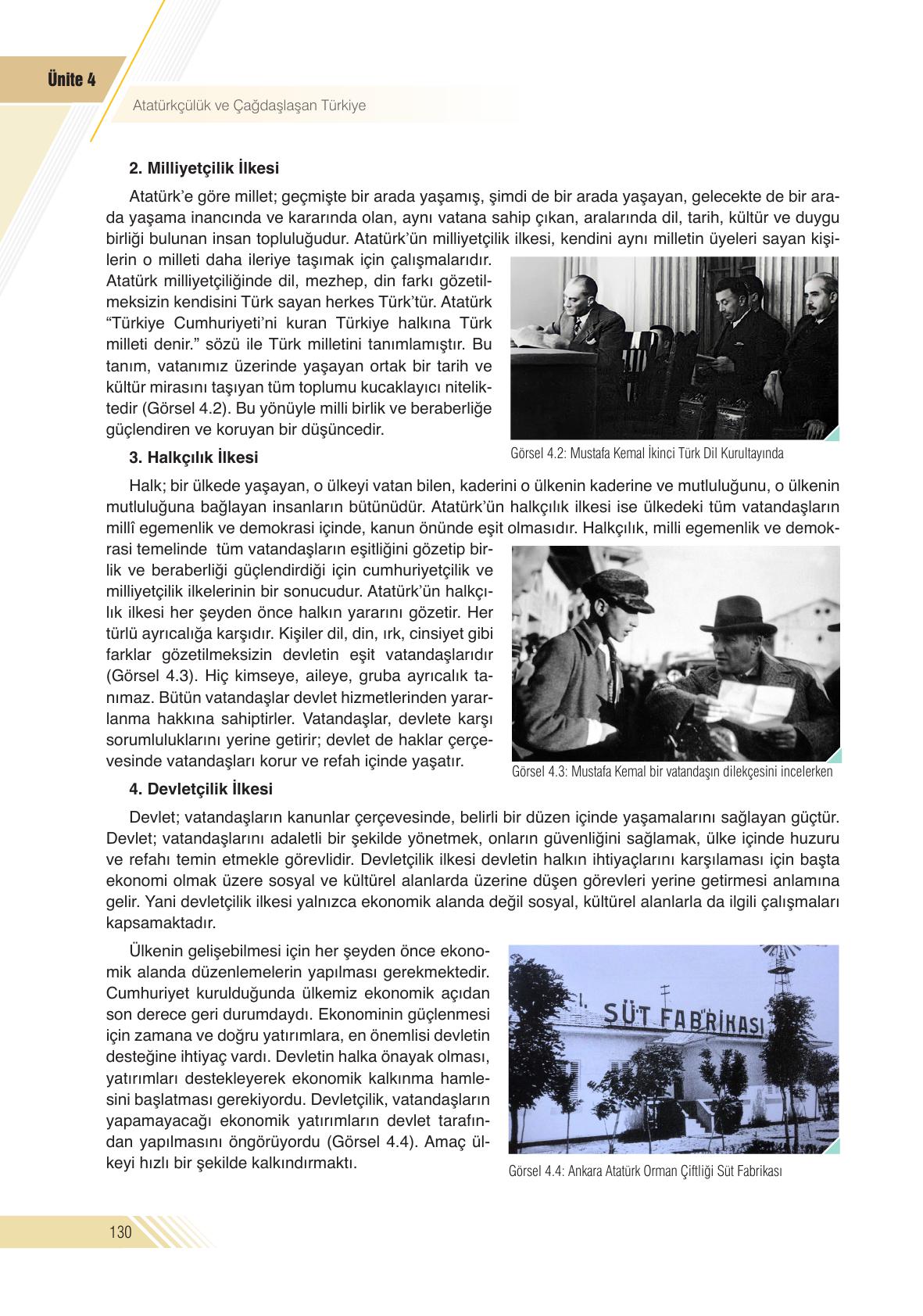 8. Sınıf Semih Ofset Sek Yayınları İnkılap Tarihi Ders Kitabı Sayfa 130 Cevapları