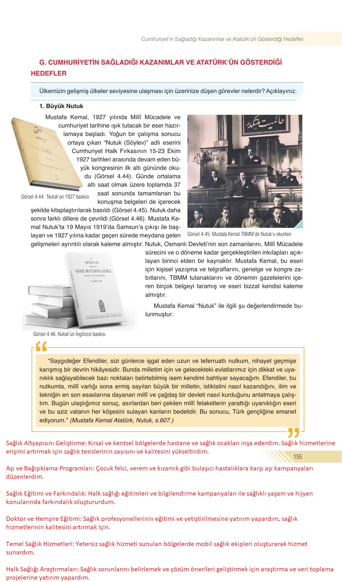 8. Sınıf Semih Ofset Sek Yayınları İnkılap Tarihi Ders Kitabı Sayfa 155 Cevapları