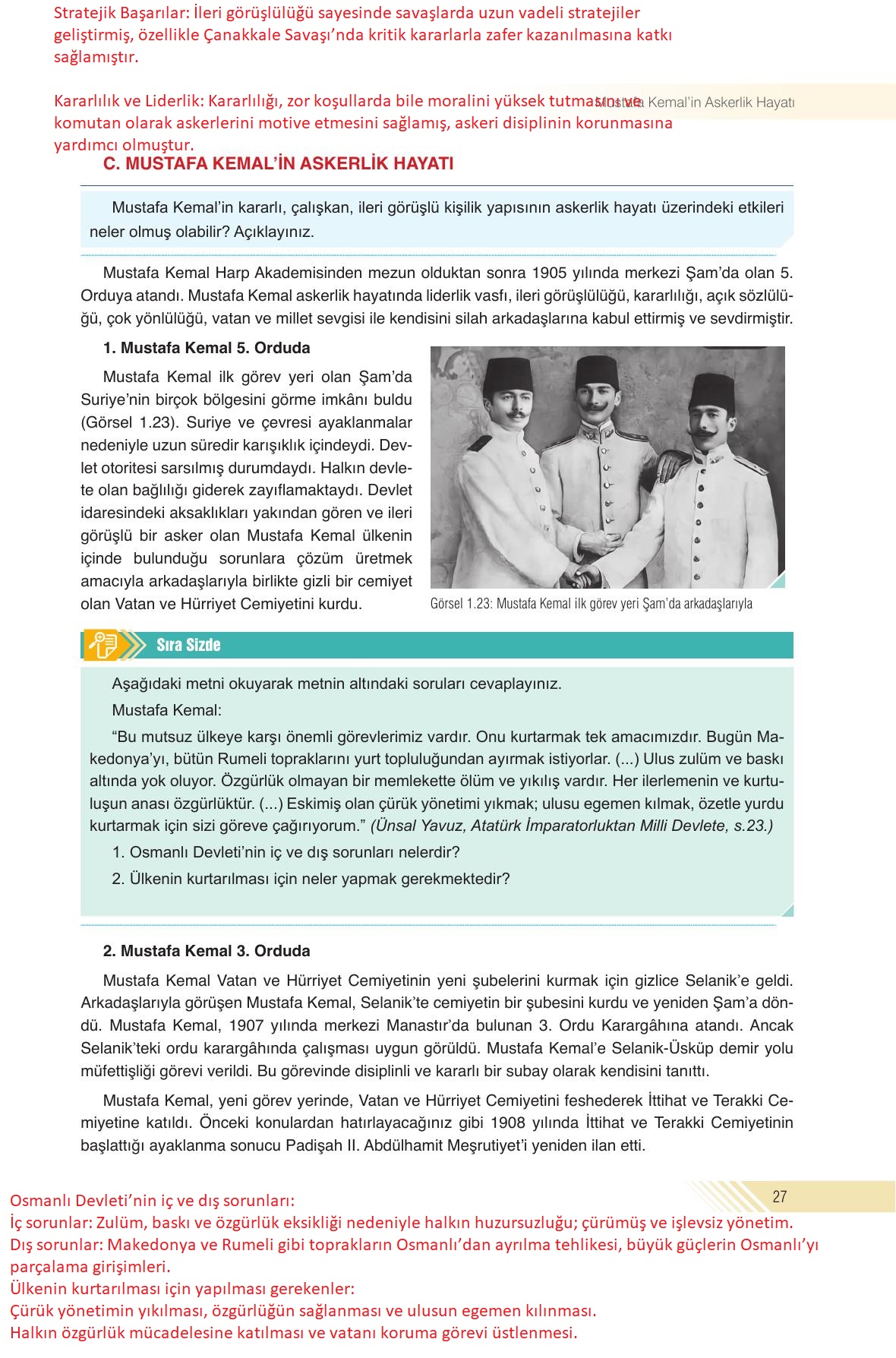 8. Sınıf Semih Ofset Sek Yayınları İnkılap Tarihi Ders Kitabı Sayfa 27 Cevapları 8. Sınıf Semih Ofset Sek Yayınları İnkılap Tarihi Ders Kitabı Sayfa 27 Cevapları