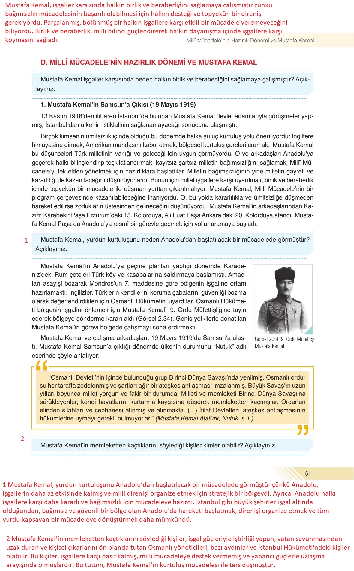 8. Sınıf Semih Ofset Sek Yayınları İnkılap Tarihi Ders Kitabı Sayfa 61 Cevapları 8. Sınıf Semih Ofset Sek Yayınları İnkılap Tarihi Ders Kitabı Sayfa 61 Cevapları